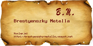 Brestyenszky Metella névjegykártya